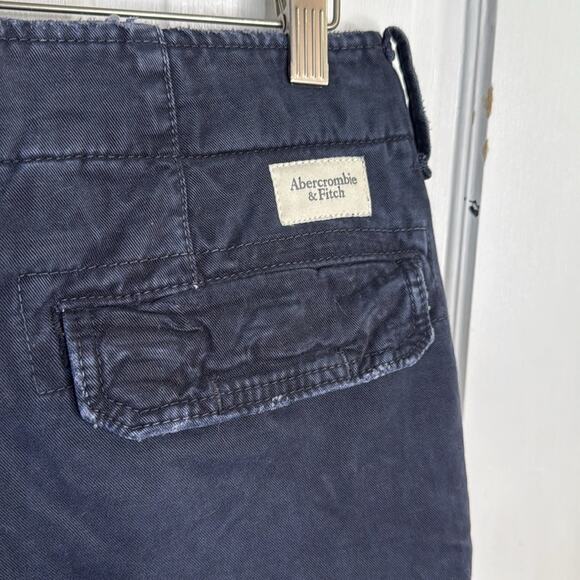 Abercrombie & Fitch Men's Navy Distressed Cargo Button-fly Shorts M-222 Sz 31 - Picture 7 of 9